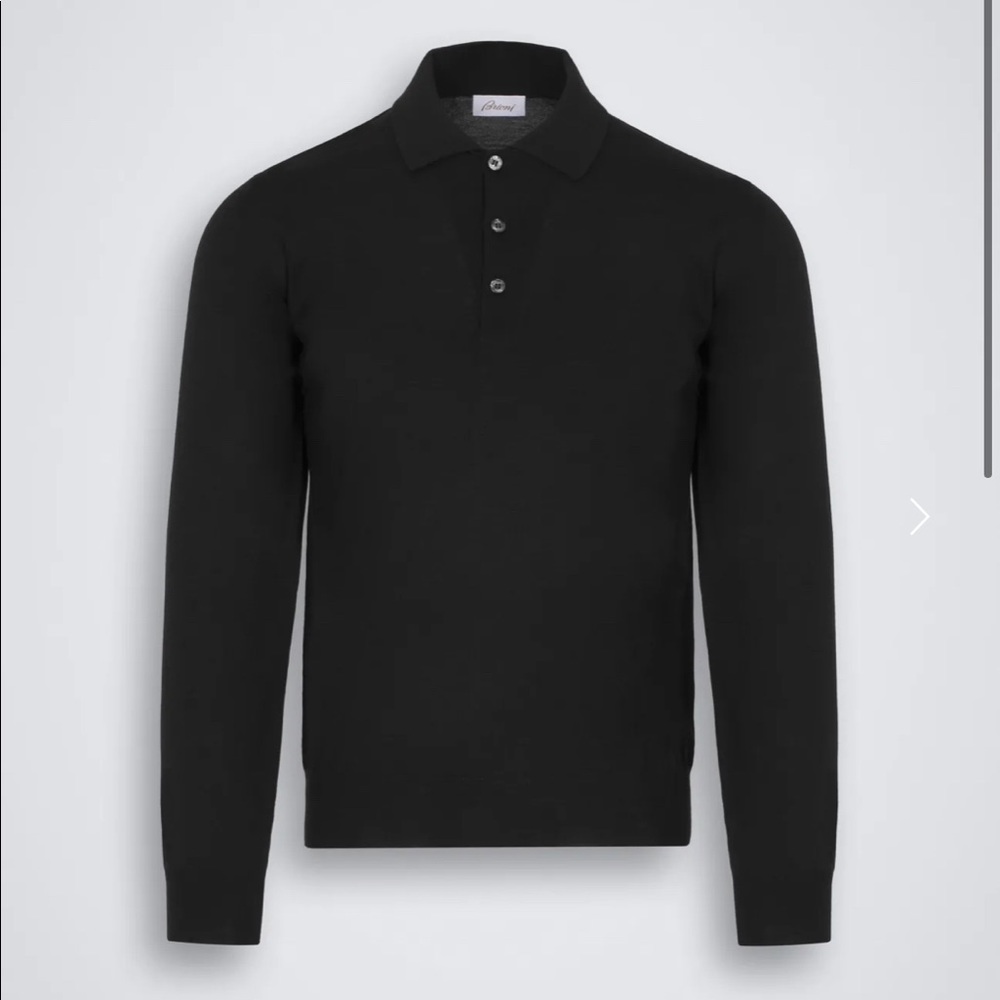 Brioni Essential long sleve polo
